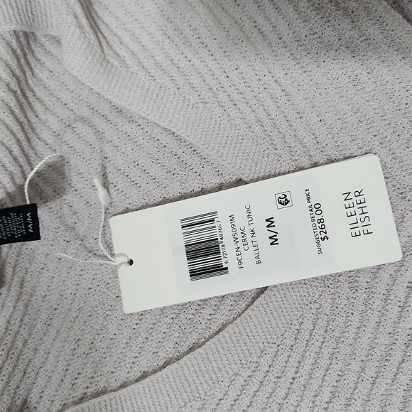 NWT Eileen Fisher Washable Wool Crepe Ballet Neck Tunic. Size M - Picture 11 of 11